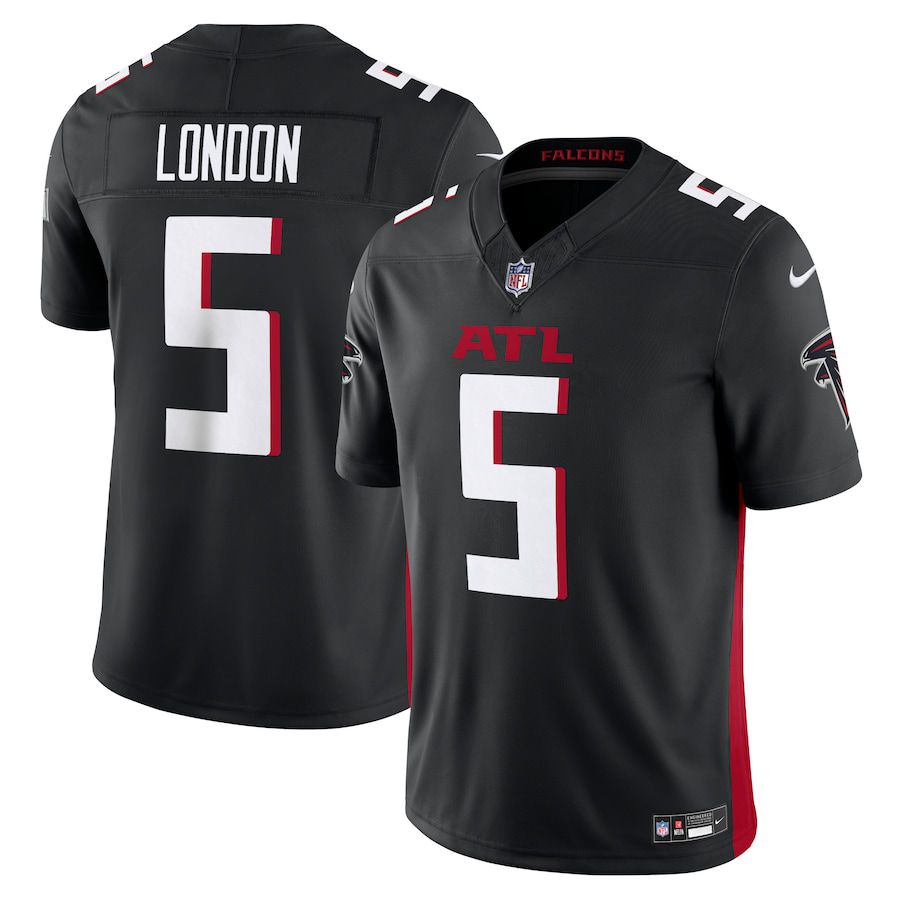 Men Atlanta Falcons 5 Drake London Nike Black Vapor F.U.S.E. Limited NFL Jersey